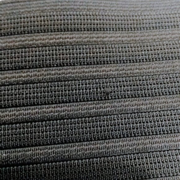 Old Navy-Material/Faux Leather-Black/Grey  Stretchy Wide Belt-M - Picture 5 of 11